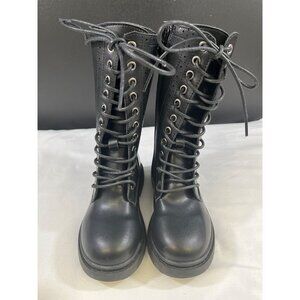 Girl' Black Shoes/Mid Calf Boots Size 27/10 SKU 5957